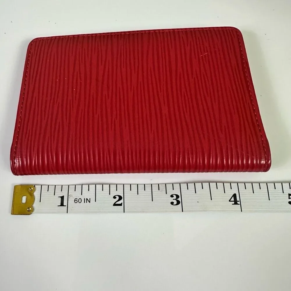 Louis‎ Vuitton Red Epi Leather Slim Vertical Bifold